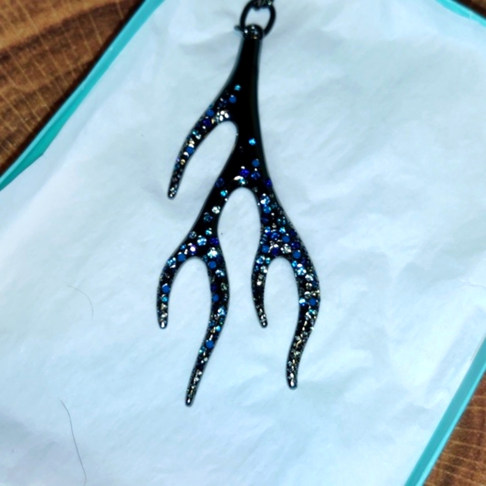 Swarovski Crystal Encrusted Gender Neutral Branch Chain Necklace